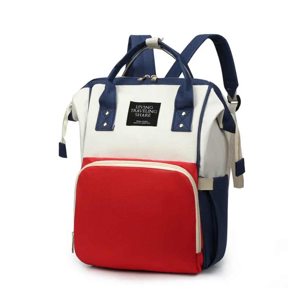 Wickelrucksack Blau Rot Weiss