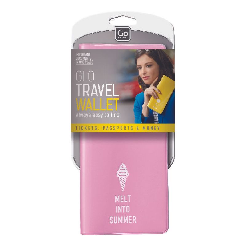 Go Travel Glo Reiseportemonnaie Dokumententasche, Dokumentenorganizer Rosa