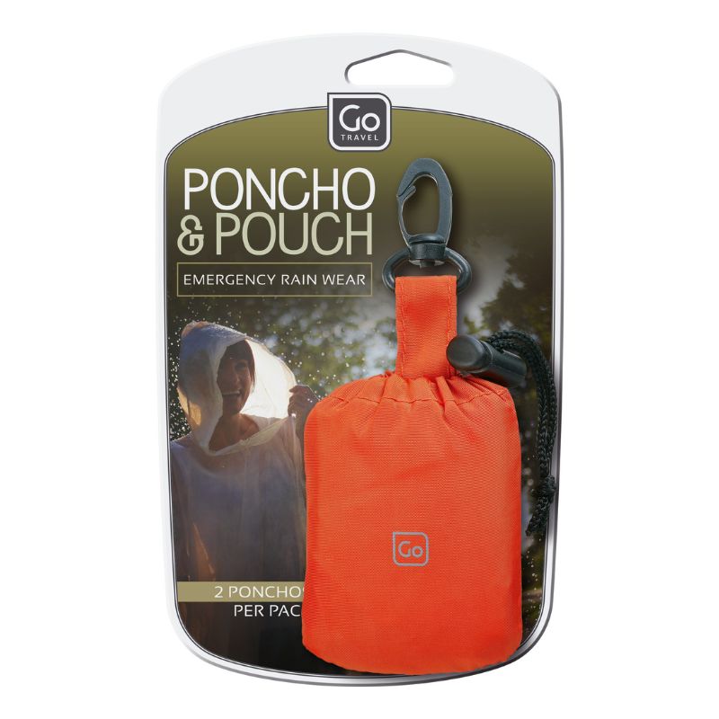 Go Travel Regenponcho mit Tasche 2 Stück