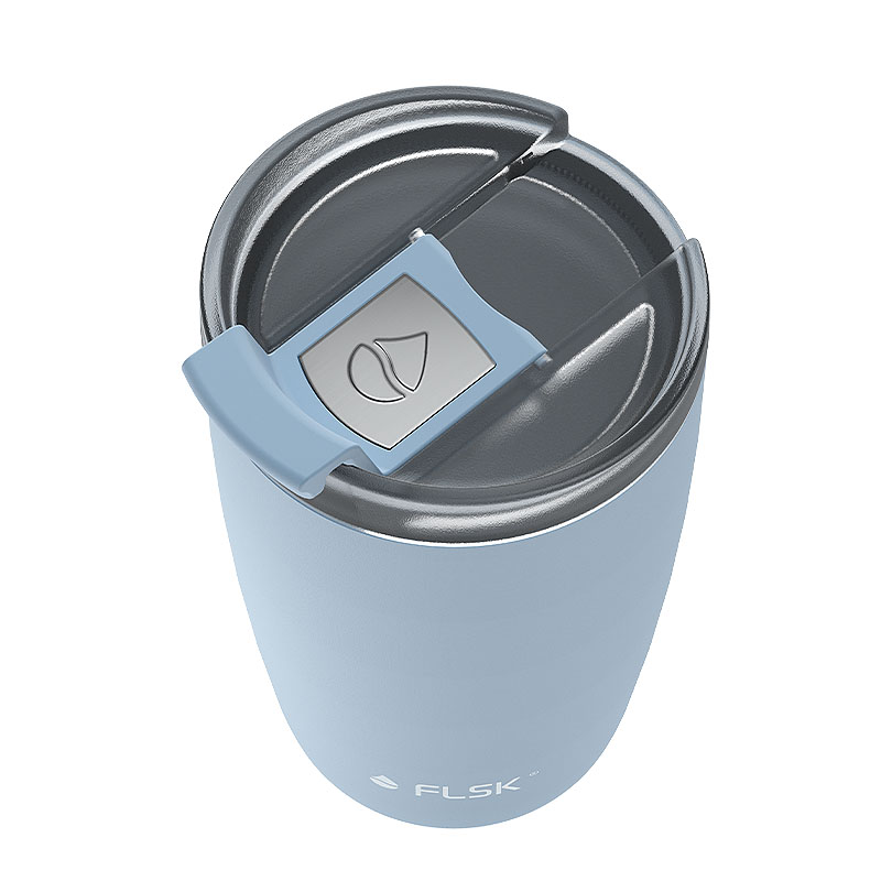 FLSK CUP Thermobecher Kaffebecher Edelstahl Blau