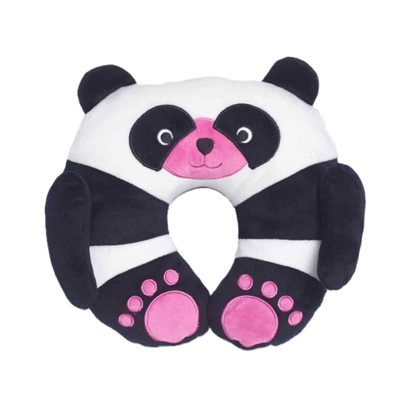 Kinder Nackenkissen - Chi Chi the Panda, Schwarz, Weiss, Pink