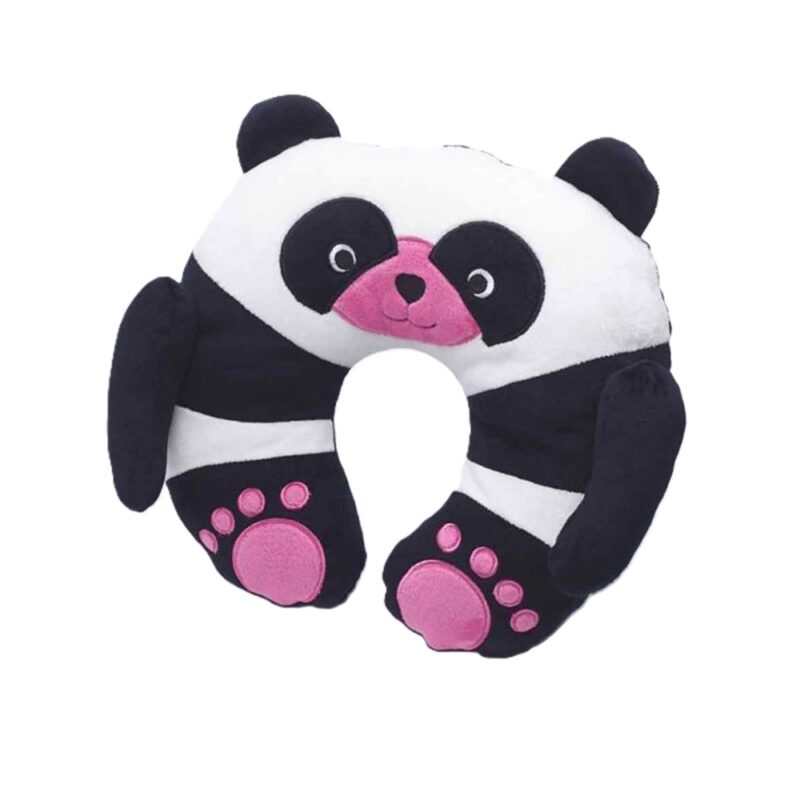 Kinder Nackenkissen - Chi Chi the Panda, Schwarz, Weiss, Pink