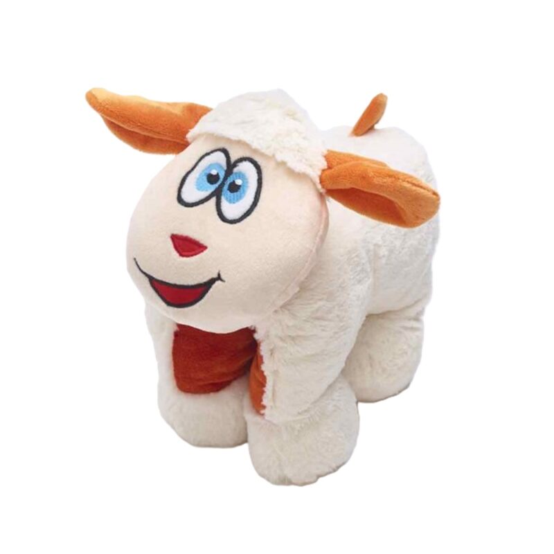 Kinder Reisekissen - Snowy the Sheep, Weiss, Orange