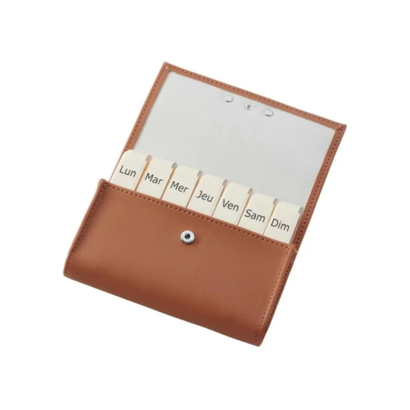 Medikamentenspender Pilbox Liberty cognac