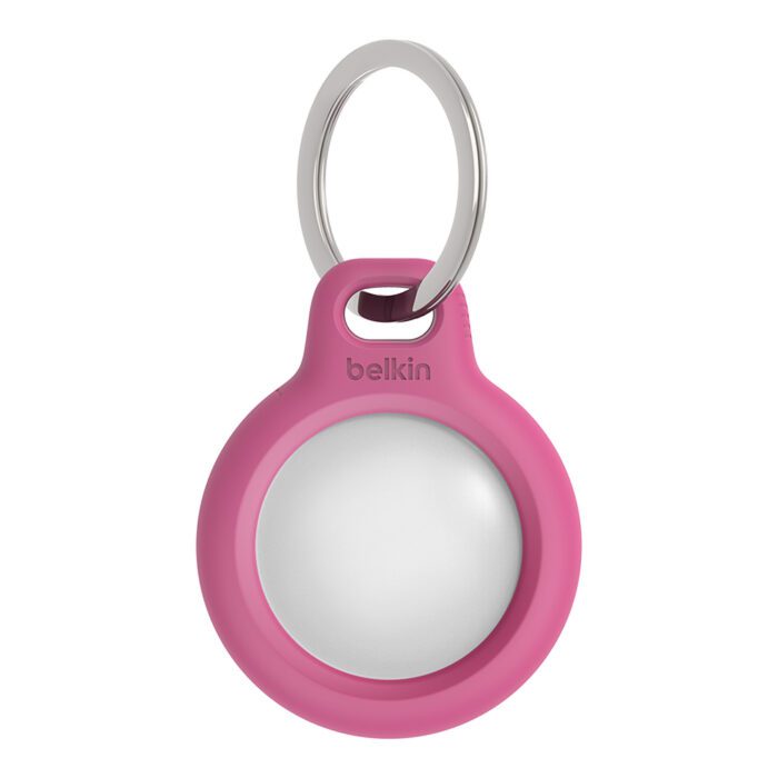 Secure holder for Apple Airtag pink