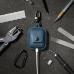 AirSnap Ledertasche für Apple AirPods, Blau