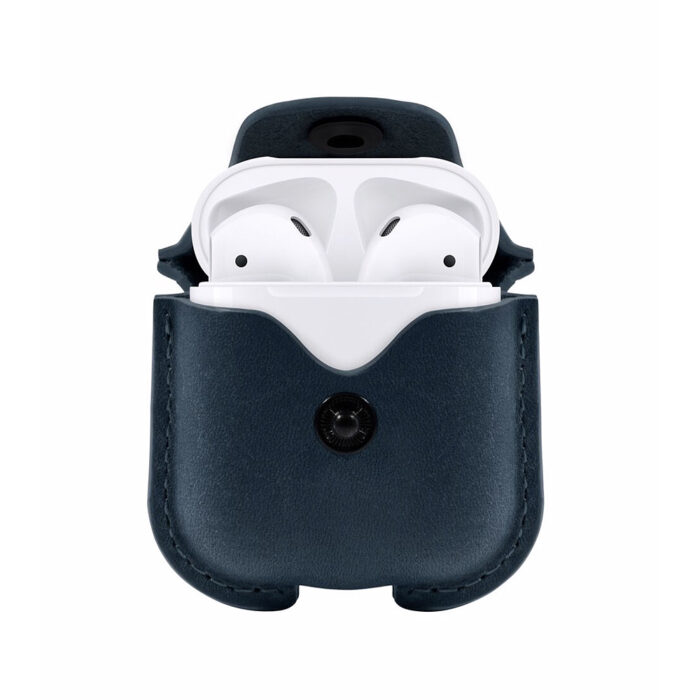 AirSnap Ledertasche für Apple AirPods, Schwarz