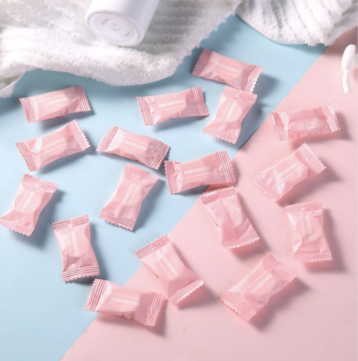 Komprimierte Reinigungstücher Rosa 20/50 Stück