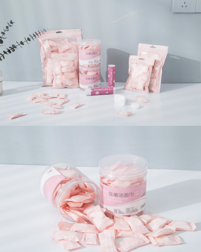 Komprimierte Reinigungstücher Rosa 20/50 Stück
