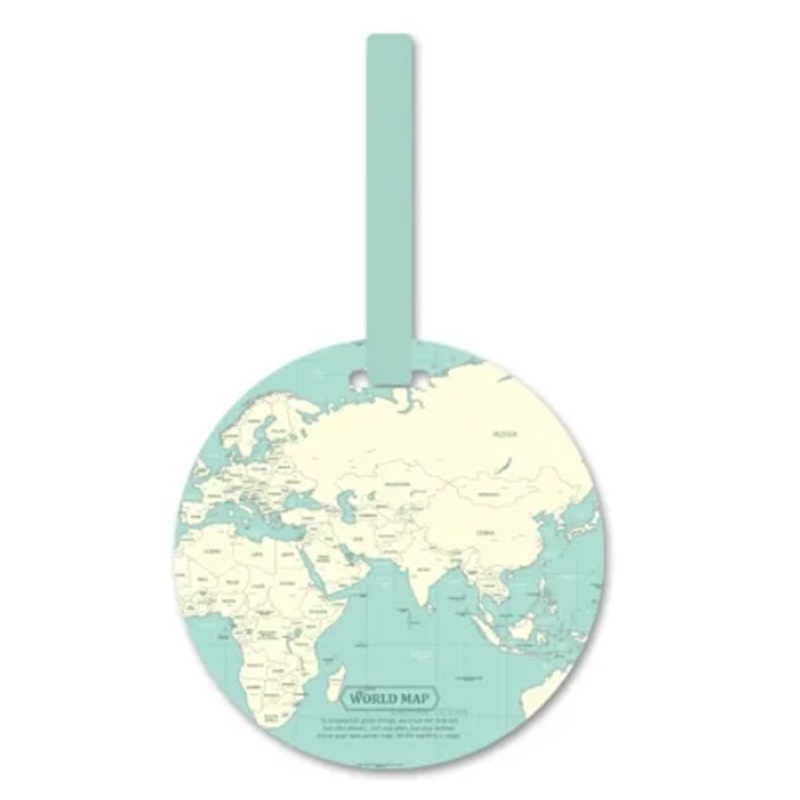 Kofferanhänger Around the World - Türkis