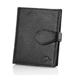Damenportemonnaie Schwarz Leder