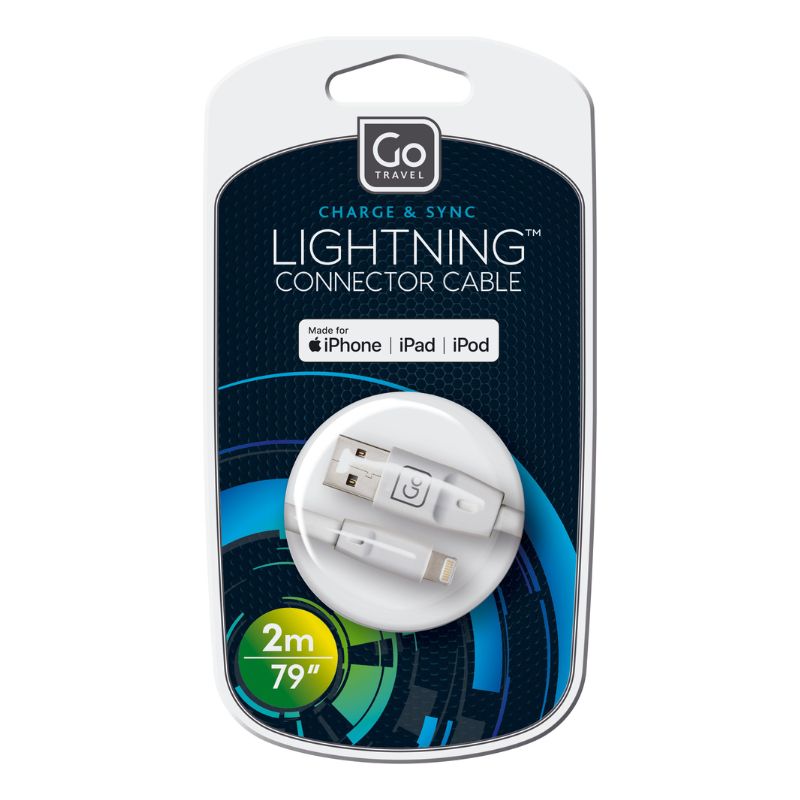Go Travel Lightning Lade- und Sync-Kabel Apple 200cm, Ladekabel
