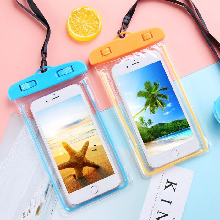 Smartphone Hülle Schwarz Orange & Blau