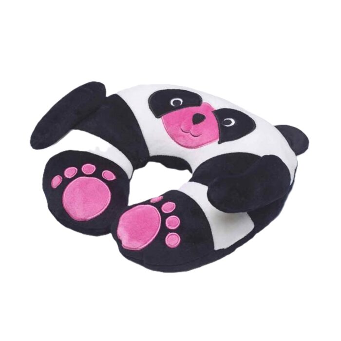 Kinder Nackenkissen - Chi Chi the Panda, Schwarz, Weiss, Pink