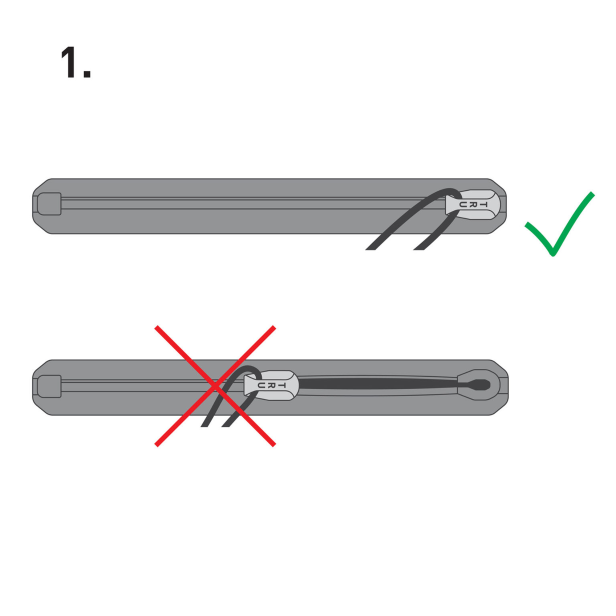 Anleitung wie man einen TRU Zip Reissverschluss lagert