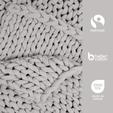 Bearaby Bio Baumwolle Gewichtsdecke - Mondstein-Grau