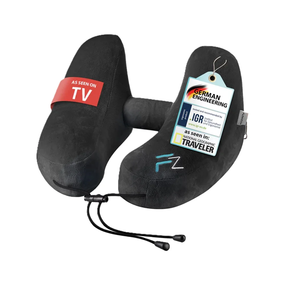 AIR Pillow - Aufblasbares Nackenkissen - Schwarz , L