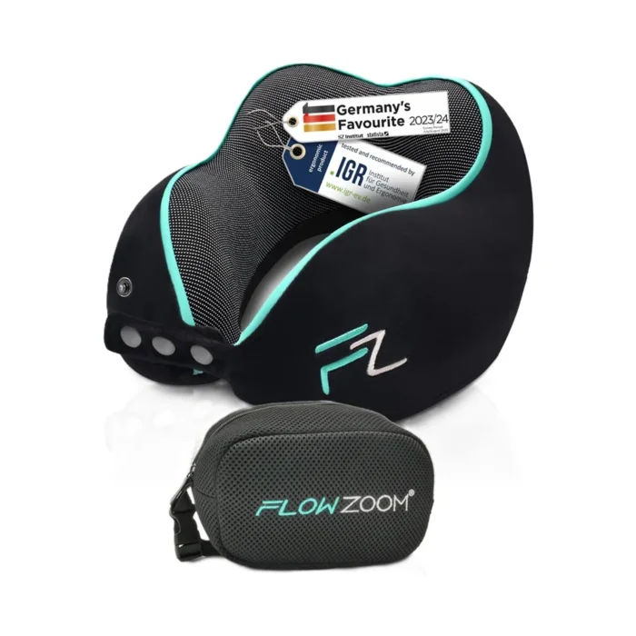 COMFY Pillow - Bequemes Flugzeug Nackenkissen - Schwarz