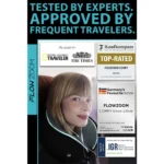 Bequemes Flugzeug Nackenkissen von FlowZoom mit Experten-Auszeichnungen und Top-Bewertungen. Empfohlen von Vielfliegern für maximalen Komfort auf Reisen.
