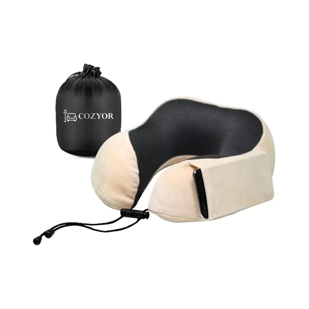 Reise Nackenkissen Memory Foam - Beige