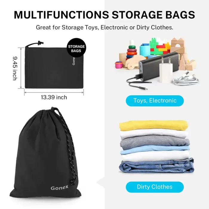 Gonex Koffer Organizer Set 9-teilig Schwarz