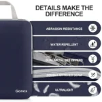 Kompressions Packwürfel von Gonex mit abriebfestem, wasserabweisendem Material, doppelten Metallreissverschlüssen, verstärkten Nähten und ultraleichtem Design.