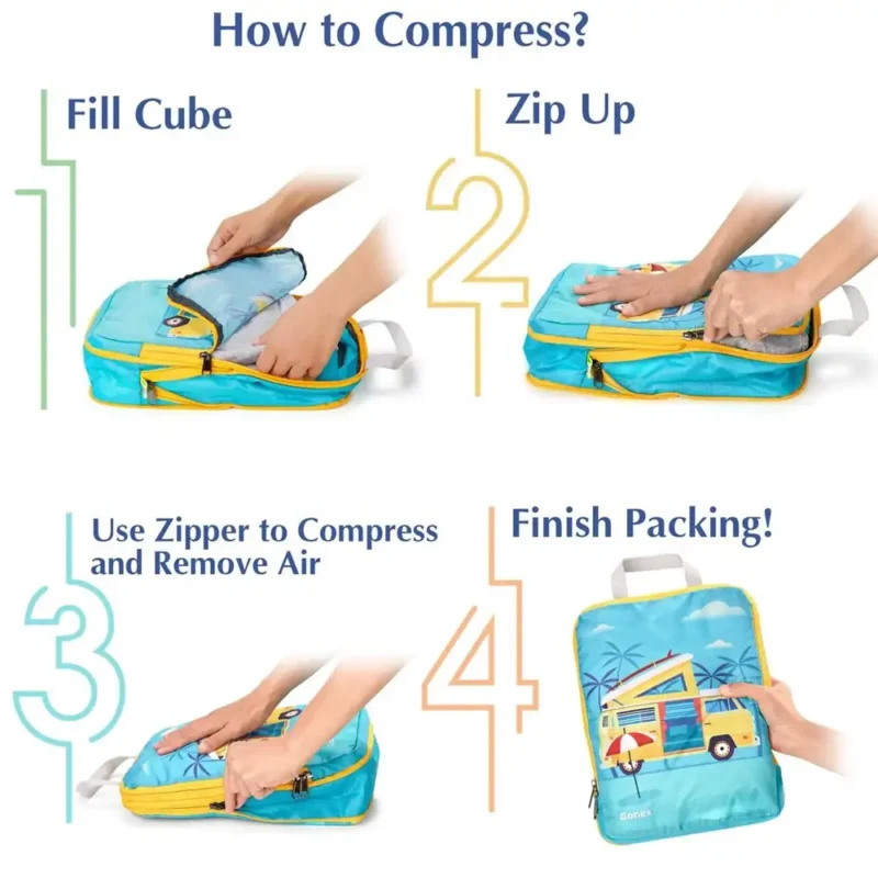 Gonex Kompressions Reise Packwürfel Wohnmobil Set