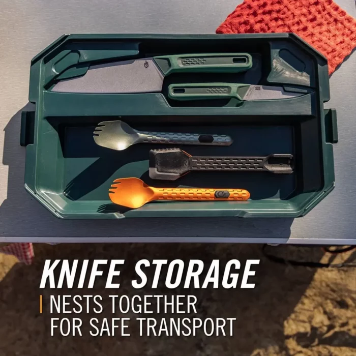 ComplEAT - Camping Messer Set mit Schneidebrett und Transportbox 6-teilig