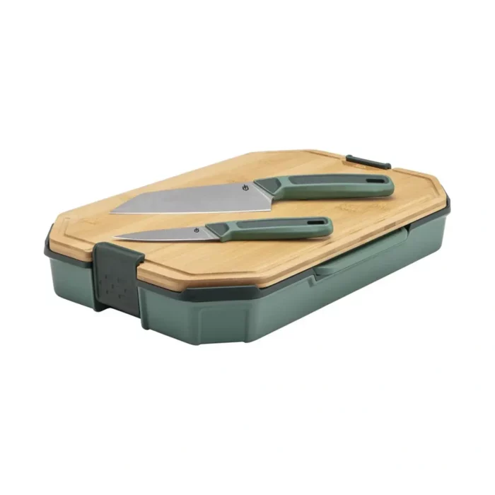 ComplEAT - Camping Messer Set mit Schneidebrett und Transportbox 6-teilig