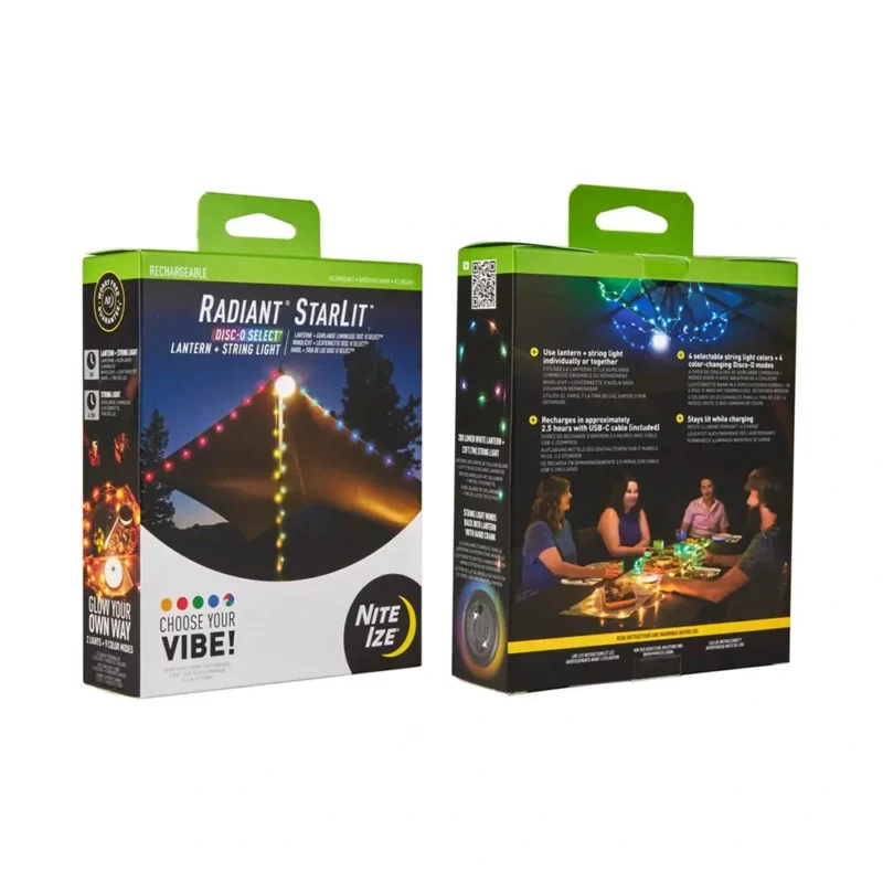Radiant® 2in1 Outdoor LED Lichterkette + Camping Lampe mit Akku