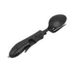 Kompaktes Camping Messer mit eingeklapptem Besteck
