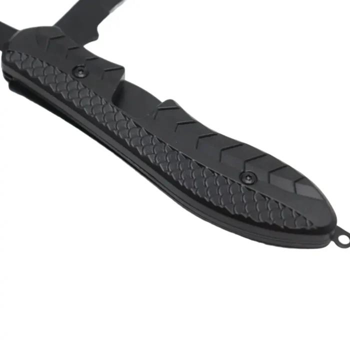 Ergonomischer Griff des Klappbestecks mit rutschfester Textur