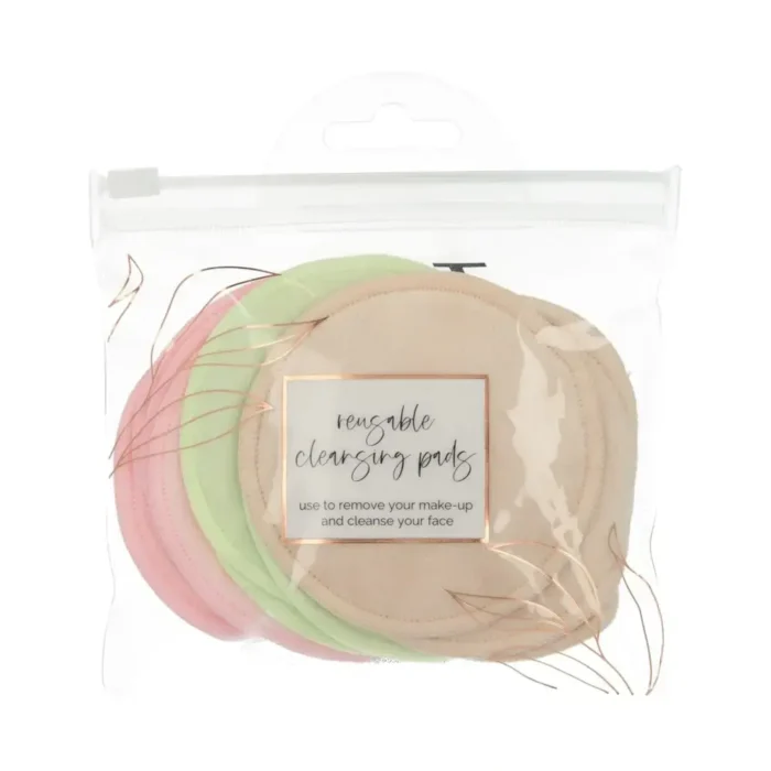 Wiederverwendbare Abschminkpads Grün, Rosa, Beige