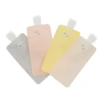 Travel Set - Befüllbare Beutel Grau, Rosa, Gelb, Beige