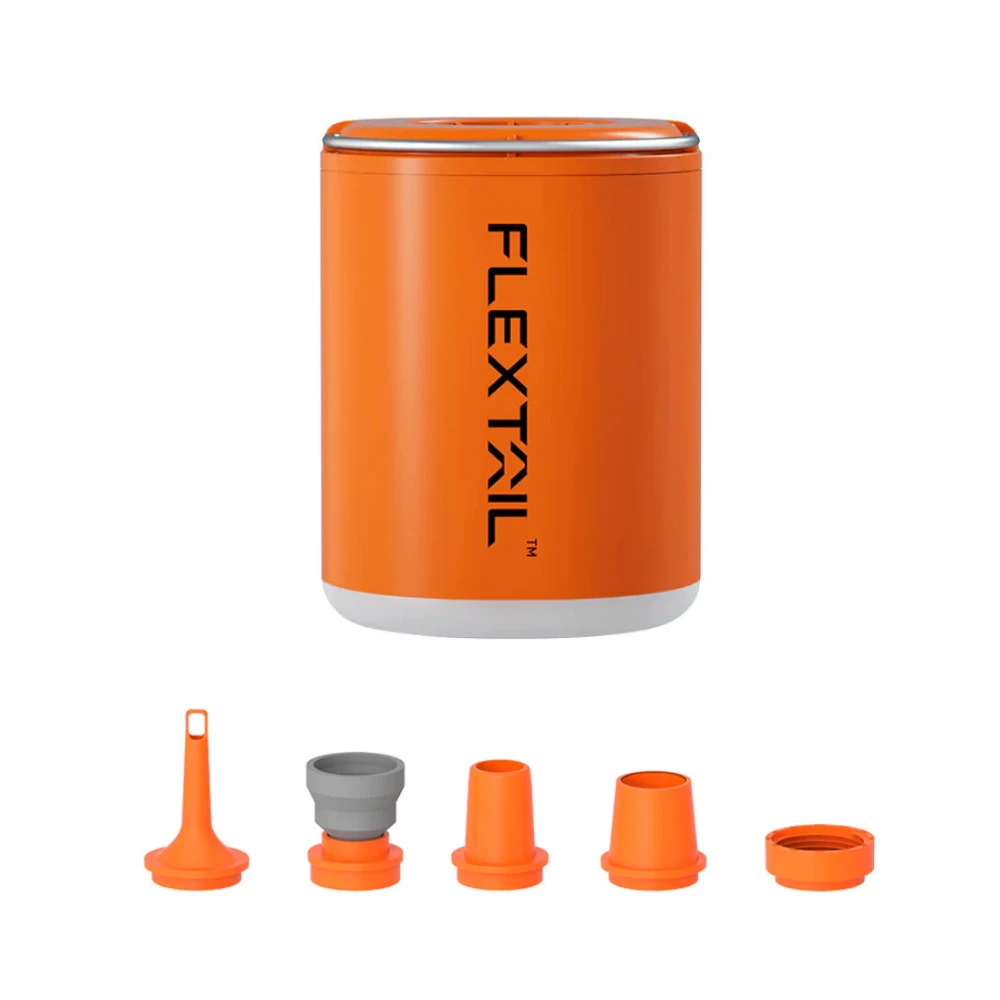 TINY PUMP 2X | 3-in-1 Outdoor-Pumpe mit Campinglampe (4 kPa, 96g) - Orange