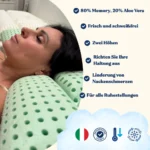 Ergonomisches Nackenkissen aus Memory Foam mit Aloe Vera 70 x 40 x 12 cm – Bild 10