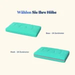 Ergonomisches Nackenkissen aus Memory Foam mit Aloe Vera 70 x 40 x 12 cm – Bild 6