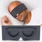 3D Stoff-Schlafmaske mit breitem Stirnband – Bild 2