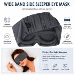 3D Stoff-Schlafmaske mit breitem Stirnband – Bild 3