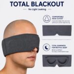 3D Stoff-Schlafmaske mit breitem Stirnband – Bild 5