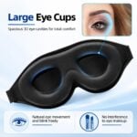 3D Schlafmaske mit Blumenmuster und Ohrstöpseln – Bild 3