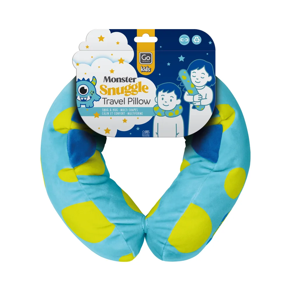 5016326103665_1-v2 Monster Kuschel-Reisekissen | Kinder | Blau – Bild 1