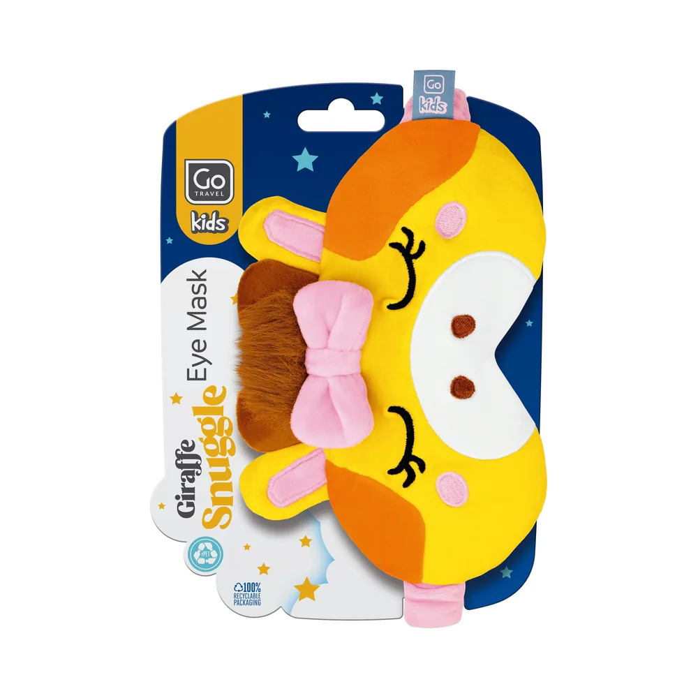 5016326103696_1-v2 Giraffe Kuschel-Schlafmaske | Kinder | Gelb – Bild 1
