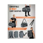 Gonex 3-in-1 wandelbare Reisetasche & Rucksack mit Schuhfach 45L – Bild 4