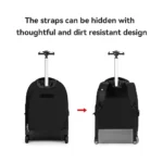 Crossgear 17" Backpack with 2 wheels black – Bild 3